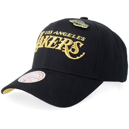 Mitchell & Ness - NBA Noir adjustable Casquette - Los Angeles Lakers Pinned Gold Pro Black Adjustable @ Hatstore