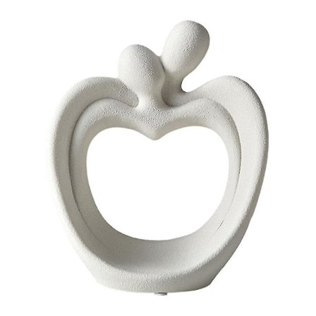 Keramisk Par Romantisk Bryllupsfigur (1 stk, Hvid)