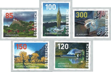 Østrig - Hjemlandet rullefrimærker - Postfrisk sæt 5v