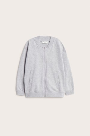 Kappahl | Sweatshirt med dragkedja | Ljusgrå