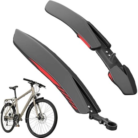 Skjerm - Bakskjerm og beskyttelsesanordning for 24, 26 og 27,5-tommers terrengsykler - Svart/Rød