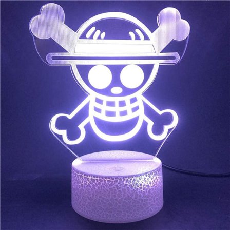 Japansk Anime Figur Luffy Zoro Sanji Usopp Tony Tony Chopper Kaidou Lamper 3D Optisk Illusjon Nattelys Lampe Gave til LED Jul Bursdag