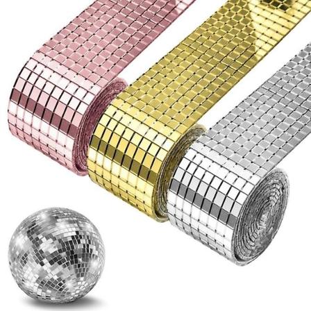 4800 stk Speil Mosaikkfliser Disco Ball Speilfliser Selvklebende Speilklistremerke Veggklistremerke