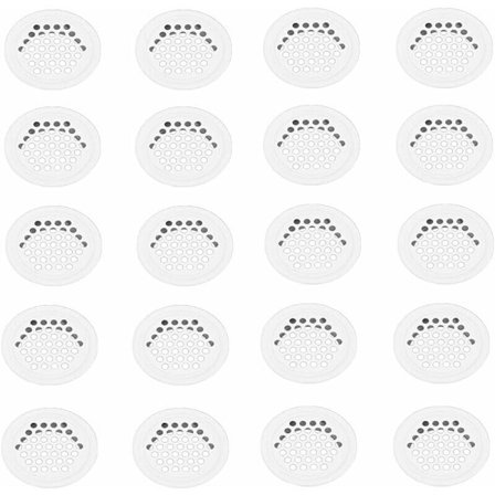 20-osainen ilmanvaihtoritiläsarja, halkaisija 35 mm, pyöreä ruostumattomasta teräksestä valmistettu ilmanvaihtoritilä reiällä