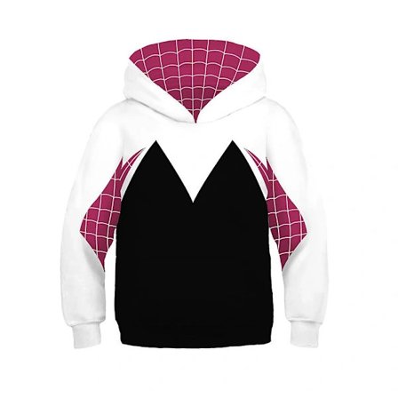 Spider-Man: Into The Spider-verse Hettegensere Gwen Venom Spiderman Genser Cosplay Barn Gutter Jenter Hettegenser Pullover Jumper Topper -a Gwen Gwen 