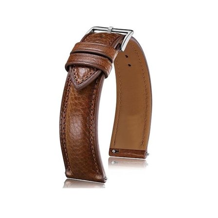 20 mm aitoa nahkaa oleva kellon ranneke, vaaleanruskea - Yhteensopiva useimpien 20 mm kellojen kanssa - Helppo vaihtaa