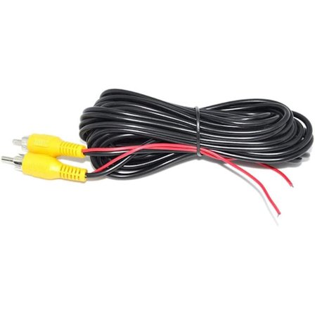 RCA-förlängningsvideokabel med röda reverseringsutlösningskablar för automatisk bilbak
