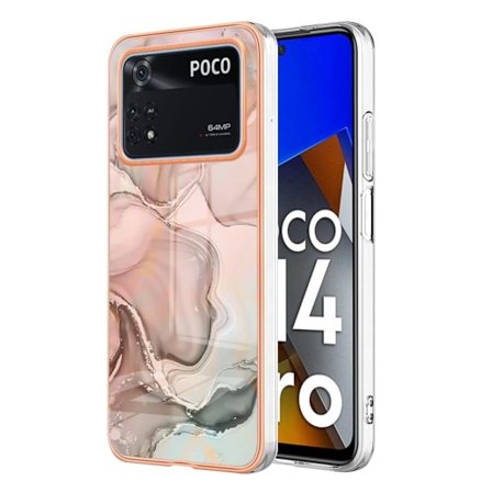 Marmormotiv Xiaomi Poco M4 Pro skal - Rosa