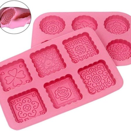 Pakke med 2 månekage chokolade vaffelform silikoneforme til