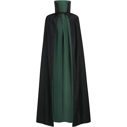 Svart och röd vändbar cape Halloween Cape Vampyrdräkt Maskerad Dracula Magiker Djävul Cosplay Vuxen Barn