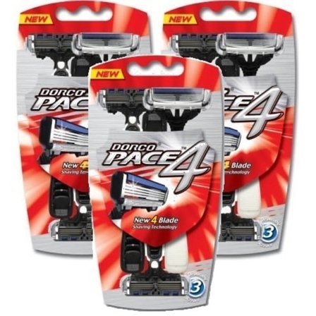 Rakhyvel för män, killar 9-pack Pace4 4-bladiga rakhyvlar