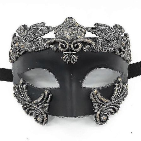 Maske Menn Maske Bryllupsball Maske Mardi Gras Maske Bryllupsball Maske Burlesque Ball Party (1 stk, Svart+ Gull)