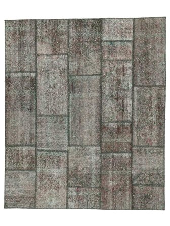 Patchwork Matta Modern Mörkgul/Svart (Ull, Persien)