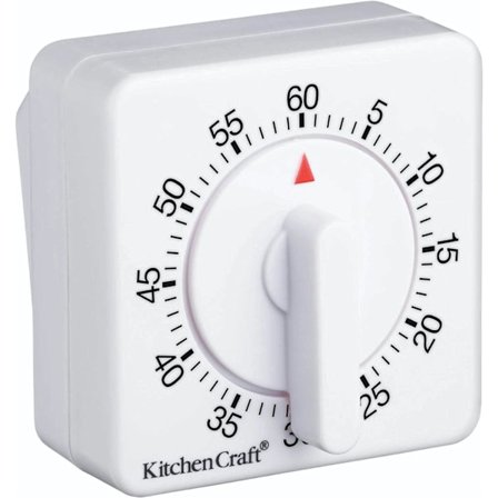 2 kpl keittiöajastin, 60 minuuttia, valkoinen