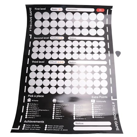 Rakkauspeli - Arpo Poster Spel Parille Ystävänpäivälahjaksi Seinäposteri