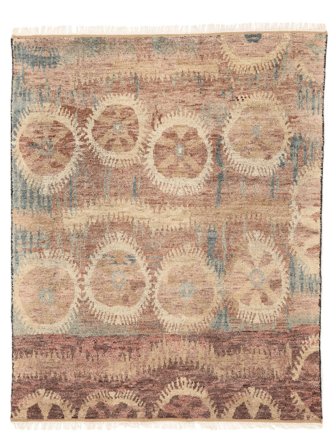 Tapis Usak Indo 200X245 Marron/Orange (Laine, Inde)