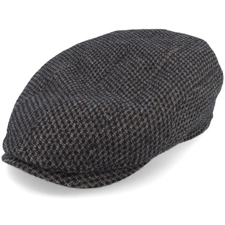 Stetson - Schwarz Flatcap Cap - Ivy Cap Wool Black/Charcoal Flat Cap @ Hatstore