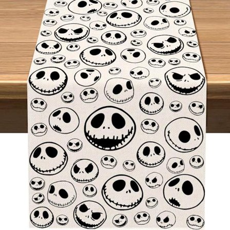 Nightmare Before Christmas Bordløber Jack Skellington Fødselsdagsfest Dekorationer Halloween Sukker Spisestue Hjem Køkken Indretning