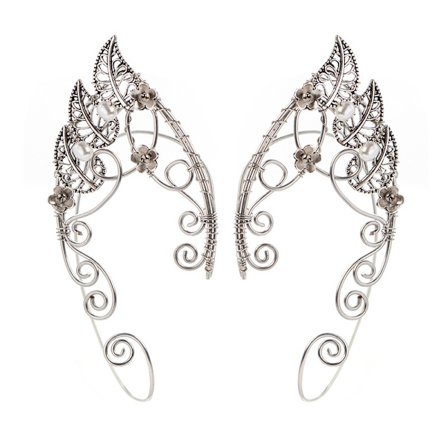 Halloween-øredobber, blad retro ikke-piercet øreklemme alv-øredobber