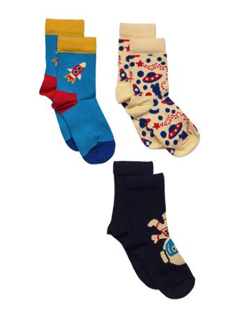 3-Pack Kids Astronaut Socks Gift Set Socks & Tights Socks Multi/mönstrad Happy Socks