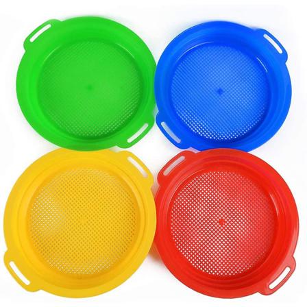 Heavy Duty Beach Sand Sifter Sieves Leksaker, 4-pack (8,75" X9,75)