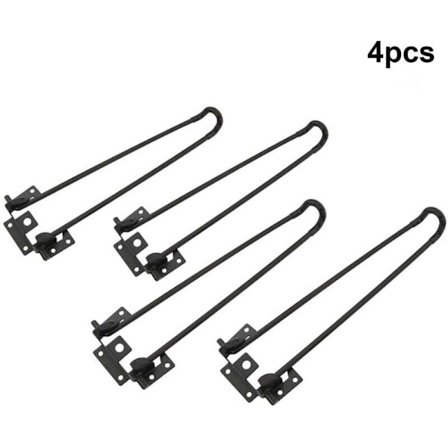 Pieces Sammenklappelige Hårnålebordsben, Sorte Kraftige Metal To Stangs Støtteben DIY Møbeltilbehør Bænk/Computerbordsben Højde 51cm..DEBUNS