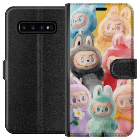 Kompatibelt Plånboksfodral till Samsung Samsung Galaxy S10 Söt monsterkanin limited edition samlarobjekt