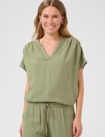Kaffe Kamilia Wing Sl Blouse - Green - 38