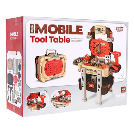 DIY Børne-Værkstedsæt med 78 Realistiske Værktøjer og Lyde