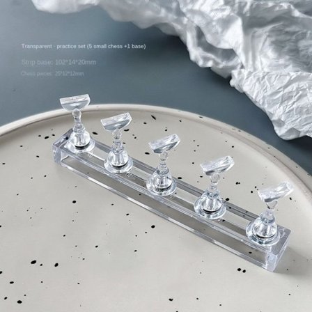 2stk Magnetisk negleholder Nail Tip Practice Stand HVIT