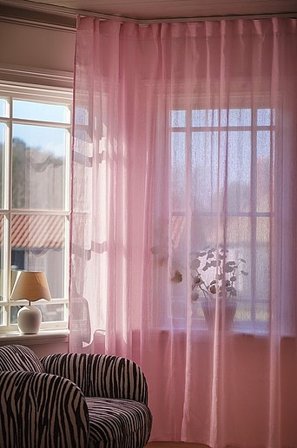 Jotex - Vorhang Leinen-mix 1-länge Extra Breit Rosa - LINN - Kaufe Leinengardinen bei Jotex