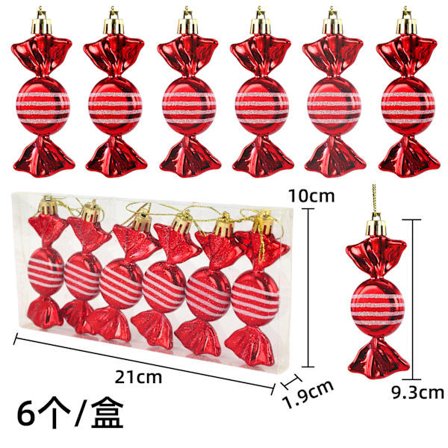 Polkagris julekugle juletræspynt Firkantet karamel Square candy