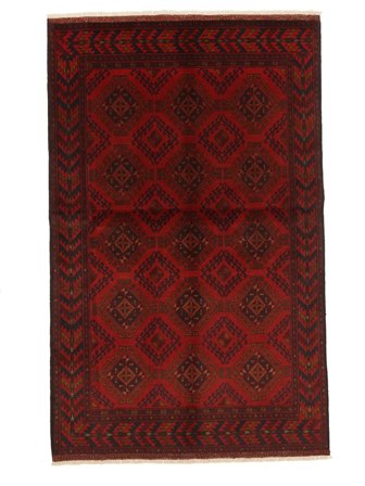 Hand Knotted Afghan Khal Mohammadi Rug 125X195 Wool Black/Dark Red Small