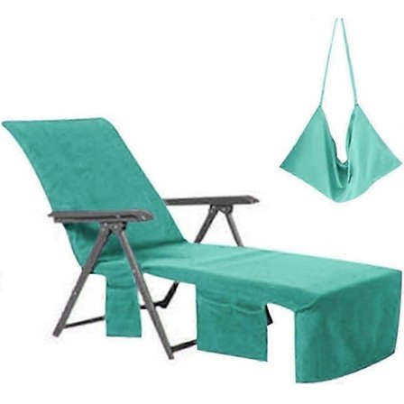 Trekkopp til solseng, hagesolseng med 2 lommer