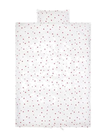 Vanilla Copenhagen Sengetøj - Baby - Lady Lovebug - White - 70X 100CM/40X 45CM