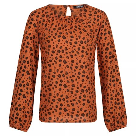 Regatta Dam/Kvinnor Hadria Animal Print Blus 14 UK Koppar A