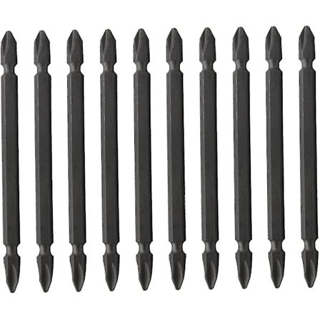 Skruvmejselbitsset Korshuvud Dubbeländat 1/4 Tum Ph2 Lång Hex Kors Skruvmejselhuvuden