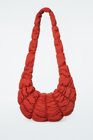 COS Women's Ripple Crossbody Bag in Red