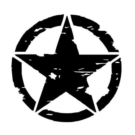 30 cm Stora Dekaler för Bilar Arméstjärna Nött Dekal för Jeep Klistermärke Stor Vinyl Militär Huv Grafik Kaross Passar De Flesta Fordon