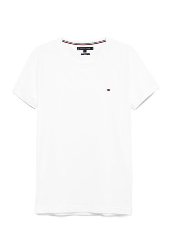 Tommy Hilfiger Core Stretch Slim C-Neck Tee - White - XL