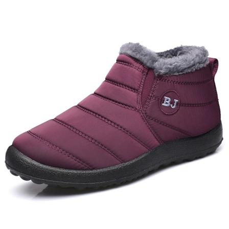 Dames Støvler Letvægts Ankelstøvler Til Kvinder Vinter Sko Med Pels Botas Mujer Vandtætte Sne Støvler Vinter Trend Booties Purple J 37