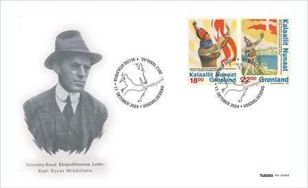 Grønland - HAFNIA 24 - Førstedagskuvert med enkeltmærker