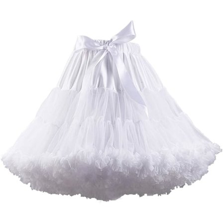 Kvinders elastiske talje chiffon underskørt puffy tutu tyl nederdel prinsesse ballet dans pettiskirts underskørt