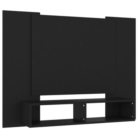 Vidaxl Väggmonterat Tv-skåp Svart 120x23,5x90 Cm Konstruerat Trä Svart