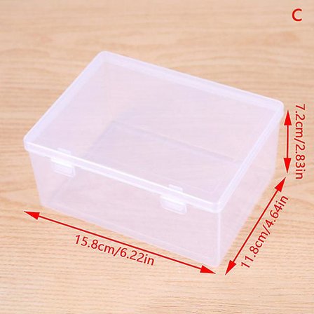 Mini opbevaringsboks Klar krøllet lille plastikboks til dele