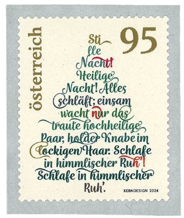 Østrig - Julen 2024: Juletræ - Postfrisk rullefrimærke