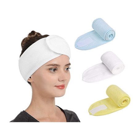 Ansigts Spa Pandebånd - 3 stk. Makeup Brusebad Hår Wrap Sport Pandebånd Justerbar Stræk