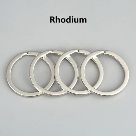 Mibrow 10/20stk/pakke 15/20/25/28/30 mm runde nøgleringe split ring (aldrig falmer) nøgleringe til taske bil nøglering smykkefremstilling Rhodium 15mm