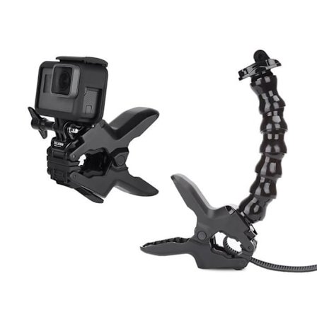 Justerbart fleksibelt klemmebeslag til GoPro Hero 13 12 11 10 9 8 7 6 5 Black Insta360 Action Camera Tilbehør