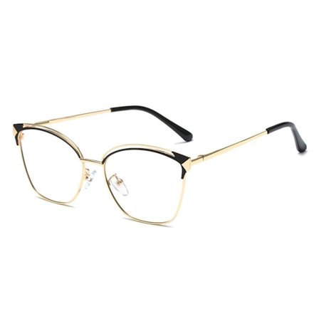 Anti-Blue Light Briller Runde Briller SORT GULD